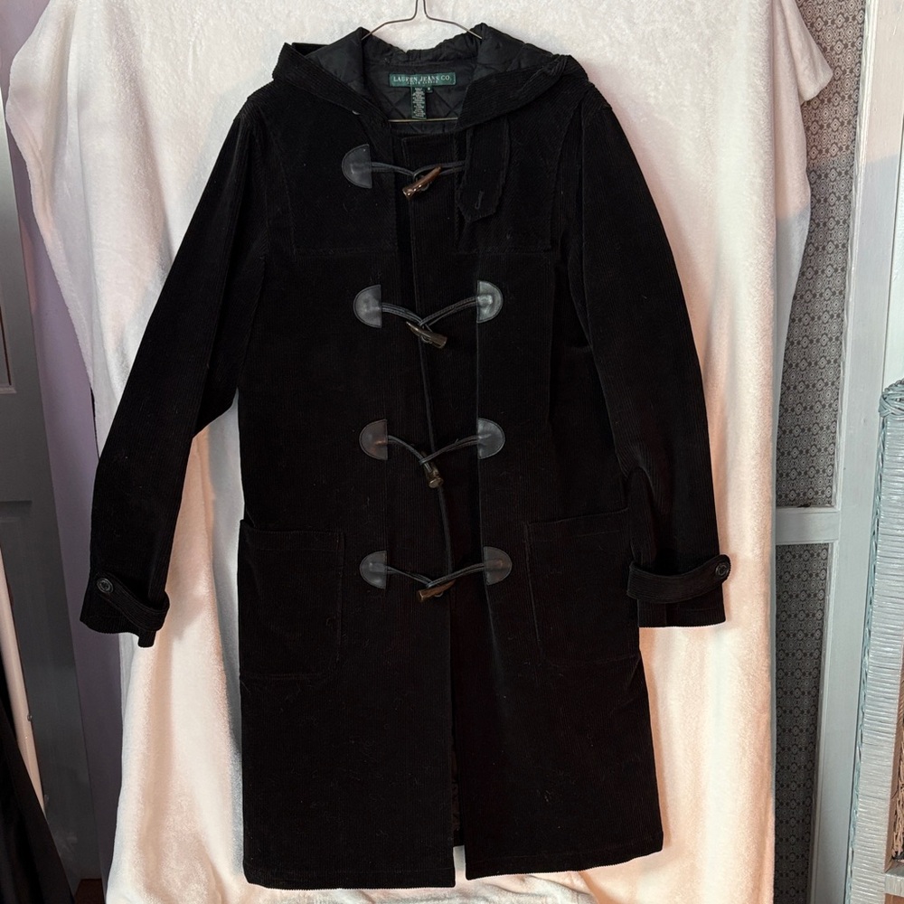 Ralph Lauren Black Toggle Utility Jacket